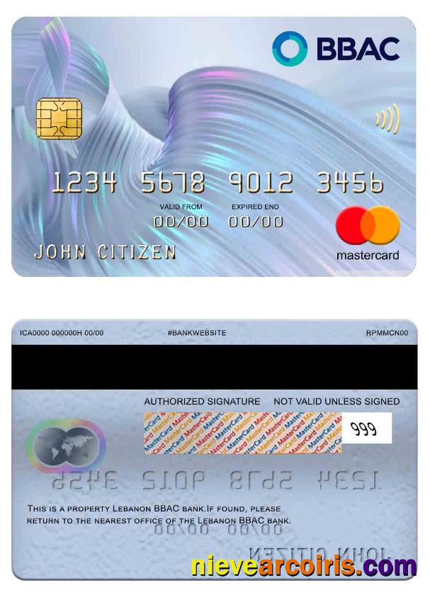 Lebanon BBAC bank mastercard